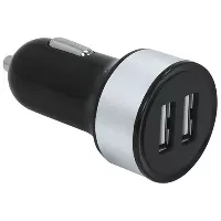 Разветвитель гнезда прикуривателя на 2 гнезда USB (black)