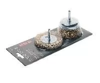 Набор кордщеток RF-BWS201 латунных комбинированный для дрели, 2пр.(75мм), в блистере  ROCKFORCE /1