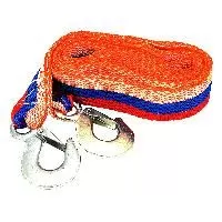 Трос буксировочный AB-3.5Ч 3500кг длина 4.8м, ленточный (с крюками) в чехле АВТОСТОП /1/40