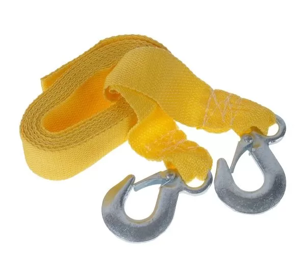 Трос буксировочный AB-2K 2000кг длина 4.8м, ленточный (с крюками) АВТОСТОП /1/50