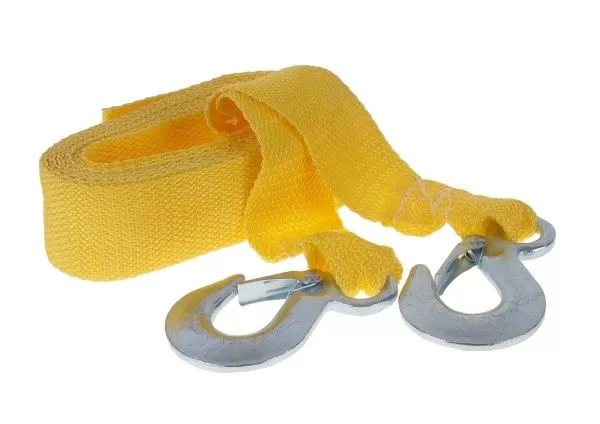 Трос буксировочный AB-2K 2000кг длина 4.8м, ленточный (с крюками) АВТОСТОП /1/50