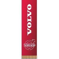 Вымпел прямоугольный VOLVO фон красный (200х55) цветной (1шт) SKYWAY