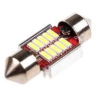 Автолампа диод T11(C5W) 12V 10 SMD диодов 1-конт 31мм обманка Белая SKYWAY Салон, номер min 20