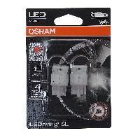 Автолампа W21W (W3x16d) LED (блистер, 2шт) RED 12V OSRAM /10 NEW