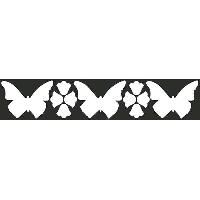 Наклейка БЛИКЕР термо плоттер Бабочки (50х250) цвет серебро (упак 1шт) SKYWAY Л1781