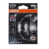 Автолампа W5W (W2.1x9.5d) LED (блистер, 2шт) RED 12V OSRAM /10 NEW