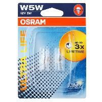 Автолампа W5W (W2.1*9.5d) ULTRA LIFE (блистер, 2шт) 12V OSRAM /1/10/50/200 NEW