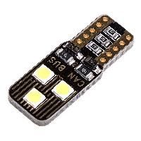 Автолампа диод T10 (W5W) 12V 6 SMD диодов 1-конт с обманкой Белая SKYWAY Салон, габариты, номер...