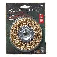 Кордщетка RF-BWF004 дисковая латунная для УШМ 100мм, в блистере  ROCKFORCE /1