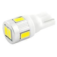 Автолампа диод T10 (W5W) 12V 6 SMD диодов 1-конт Белая SKYWAY Салон, габариты, номер, стопы