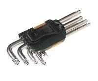 Набор ключей TORX RF-5098TL: длинных  Т10Н-Т50Н- с отверстием 9пр. на пласт. держат. ROCKFORCE /1/10/50