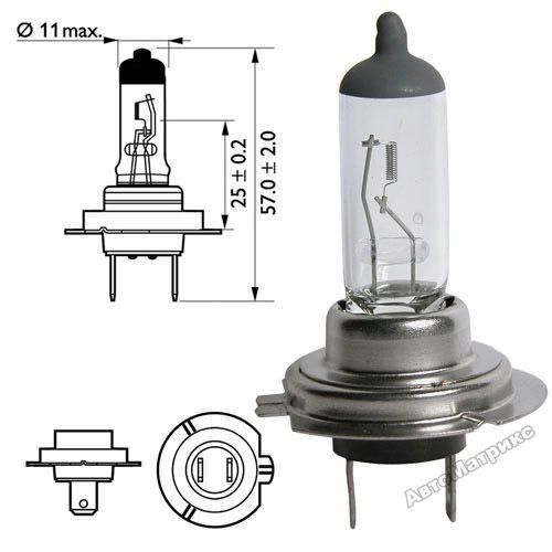 лампа н7 24v 100w диалуч