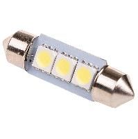 Автолампа диод T11(C5W) 12V 3 SMD Блистер  с цоколем 1-конт Белая  SKYWAY Cалон,номер