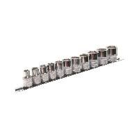 Набор торцевых головок RF-3111-5: 3/8"DR 6-гранных  на планке 11пр. ROCKFORCE /1/10