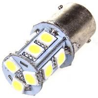 Автолампа диод S25 (P21W) 24V 13 SMD диодов BA15s 1-конт Белая SKYWAY Противотуманные, стопы, задний ход, повороты