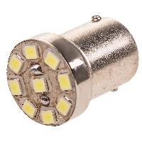 Автолампа диод T18(R10W) 12V 9 SMD Блистер с цоколем 1-конт Белая SKYWAY компл. 2 шт. Габариты, стопы, повороты