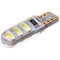 Автолампа диод T10 (W5W) 12V 6 SMD диода без цоколя 2-конт Белая  SKYWAY Габариты, номер