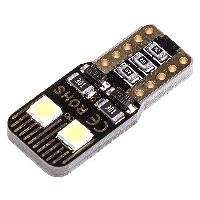 Автолампа диод T10 (W5W) 12V 4SMD диода 1-конт с обманкой Белая SKYWAY Салон, габариты, номер, стопы