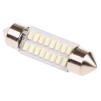 Автолампа диод T11(C5W) 12V 16 SMD Блистер с цоколем 1-конт 36 мм Белая SKYWAY Салон, номер