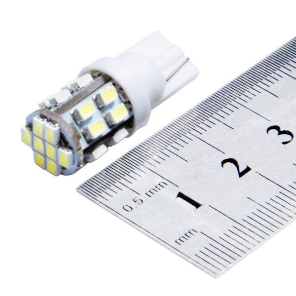 Автолампа диод T10 (W5W) 12V 24 SMD диода 1-конт Белая  SKYWAY Салон, габариты, номер, стопы min2