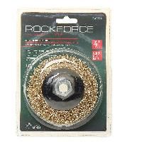 Кордщетка RF-BWD004 чашеобразная латунная для УШМ 100мм, в блистере  ROCKFORCE /1
