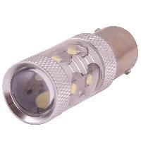 Автолампа диод S25 (P21W) 12V 10 SMD диодов BA15s 1-конт Белая SKYWAY Противотуманные, стопы, задний ход, повороты