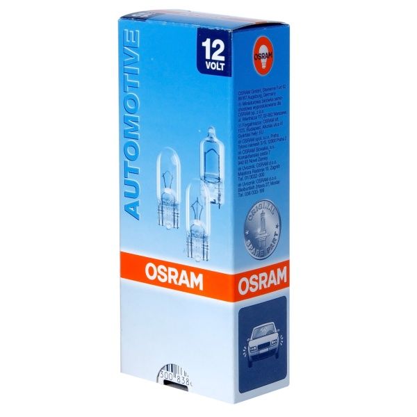 Автолампа W3W (W2.1*9.5d) 12V OSRAM /10/50 HIT