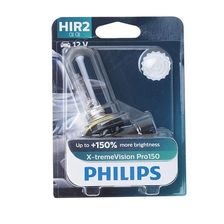 Автолампа HIR2 (55) PX22d+150% X-tremeVision Pro150 (блистер) 12V PHILIPS /1/5 NEW