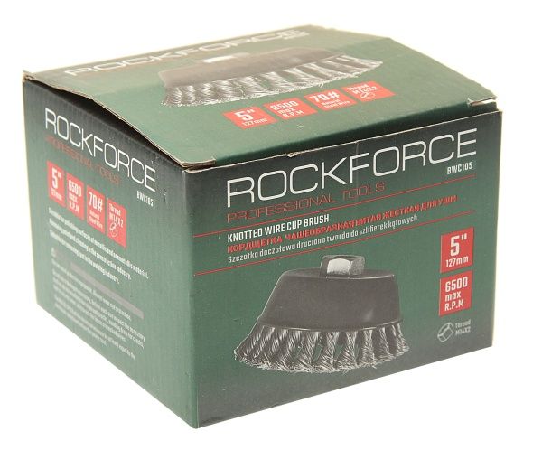 Кордщетка RF-BWC105 чашеобразная стальная витая для УШМ 125мм ROCKFORCE /1
