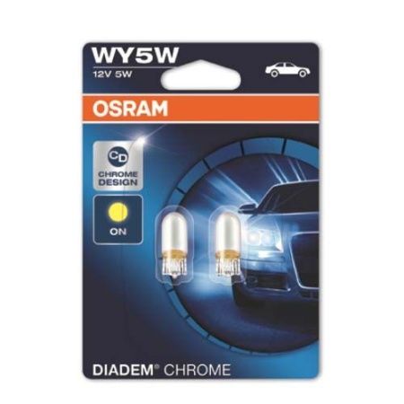 Автолампа WY5W (W2.1*9.5d) DIADEM CHROME (блистер, 2шт) 12V OSRAM /1/10/50/200 OLD