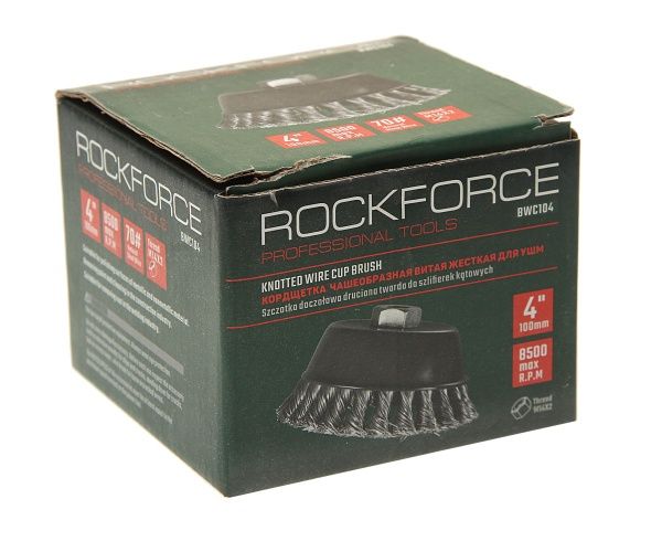 Кордщетка RF-BWC104 чашеобразная стальная витая для УШМ 100мм ROCKFORCE /1