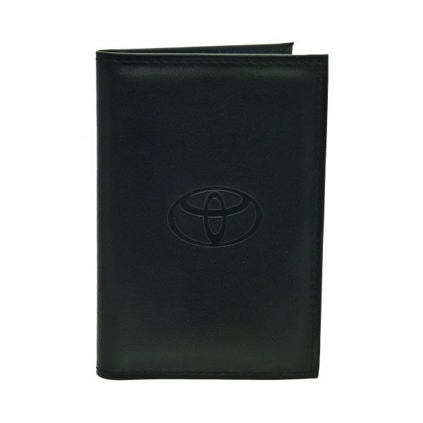 Бумажник водителя БВЛ5Л-9 BLACK натуральная кожа "TOYOTA" (в коробке) АВТОСТОП /1 HIT
