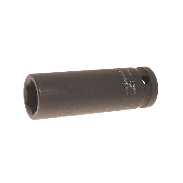 Головка торцевая 17мм 1/2" 6-гранная ударная удлиненная L=80мм ROCKFORCE RF-4458517 /1/10