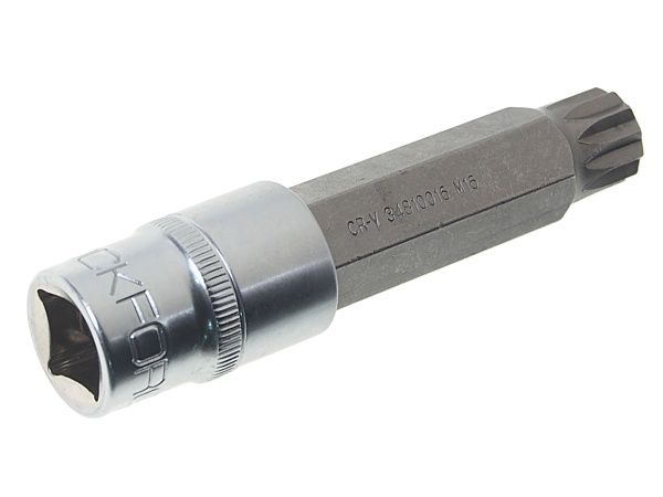 Головка-бита SPLINE 12-лучевая M16 1/2" (L-100мм) ROCKFORCE /1