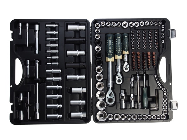 Набор инструмента RF-41501-5-PREMIUM: 1/2"&1/4"&3/8"DR с 6-гранными головками 150пр. + 6пр. ROCKFORCE /1/2