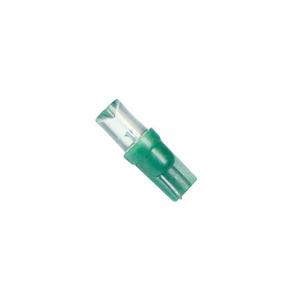 Автолампа W1.2W (W2*4.6d) LED CONE GREEN 12лм   12V MEGAPOWER /100 /1000