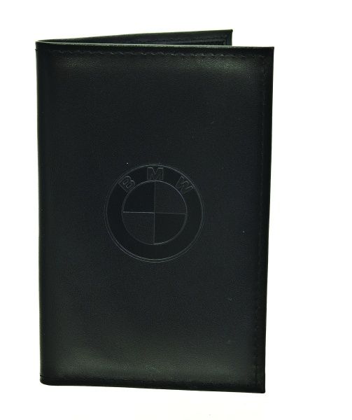 Бумажник водителя БВЛ5Л-2 BLACK натуральная кожа "BMW" (в коробке) АВТОСТОП /1