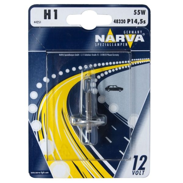 Автолампа H1 (55) P14.5s (блистер) 12V NARVA /1/10
