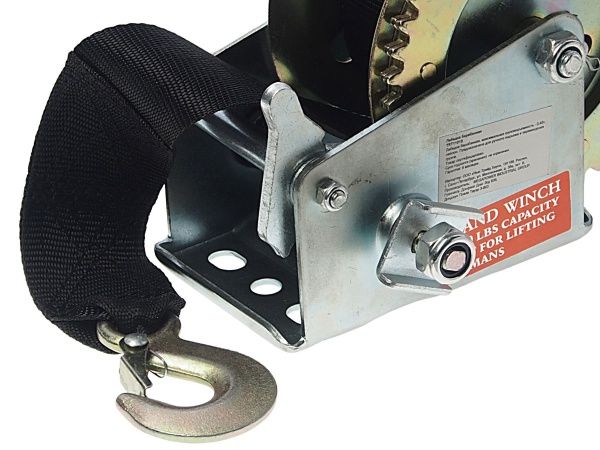 Лебедка RF-TRT1101S ручная барабанная, 450кг (нейлоновый ремень, ширина ремня-50мм, длина ремня-10м) ROCKFORCE /1 NEW