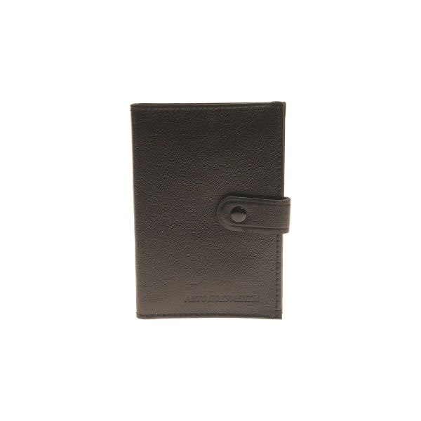 Бумажник водителя БВЛК5Л BLACK натуральная кожа (в коробке с клапаном на кнопке) АВТОСТОП /1 HIT