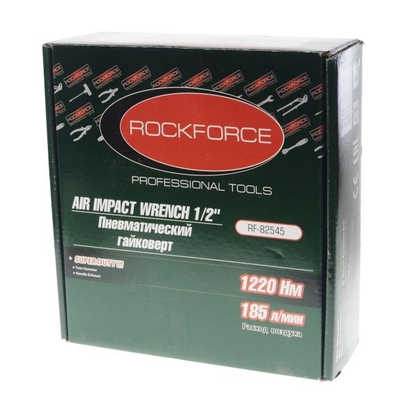 Пневмогайковерт RF-82545 1220Нм, 1/2" (потребление 185л/мин) ROCKFORCE