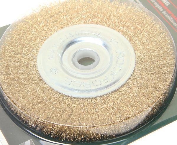 Кордщетка RF-BWF006 дисковая латунная для УШМ 150мм, в блистере  ROCKFORCE /1
