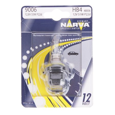 Автолампа HB4/9006 (51) P22d (блистер) 12V NARVA /1/10