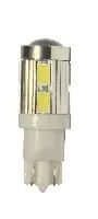 Автолампа T10W (W2,1x9,5d) 10 SMD 5630 WHITE 6000K 600лм  24V MEGAPOWER /10 /100