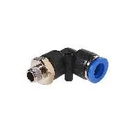 Фитинг  RF-SPL10-01 угловой для пластиковых трубок 10мм с наружной резьбой 1/8" ROCKFORCE /1 NEW